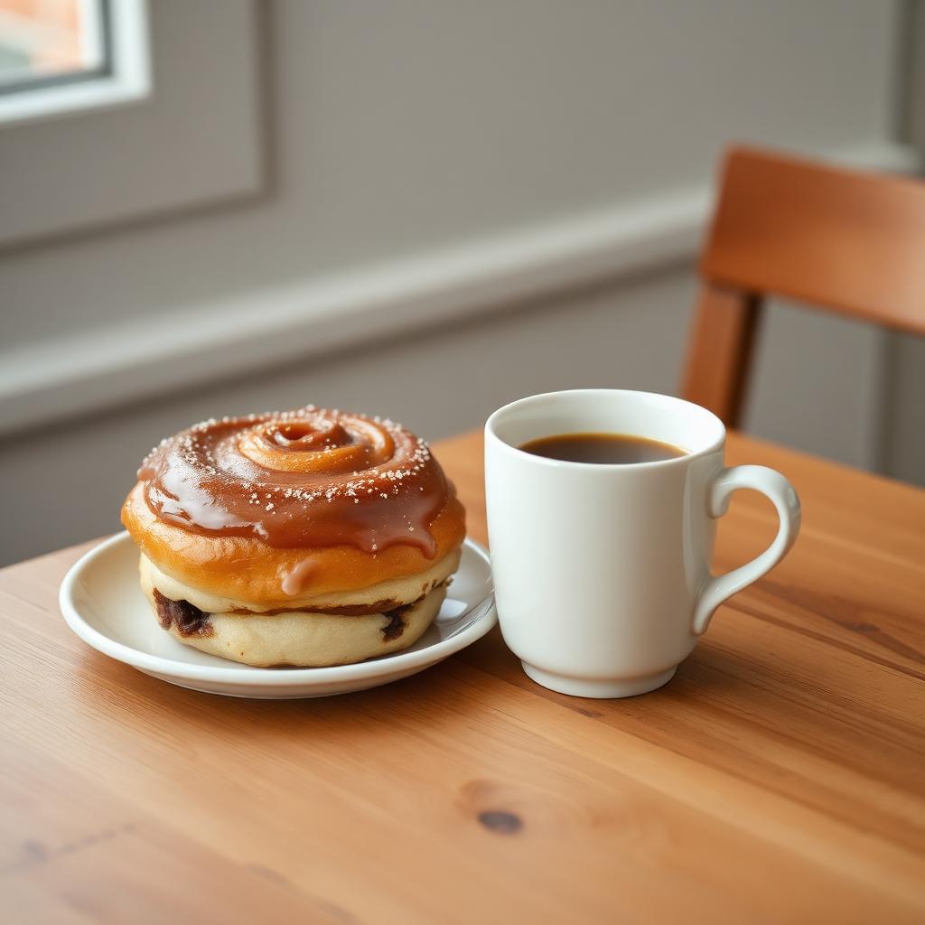 Kanelbulle och kaffe